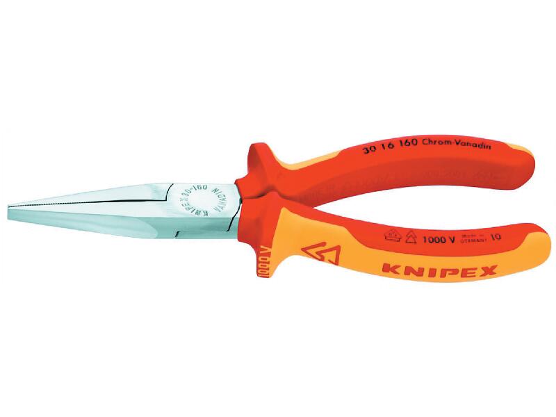 FLACHZANGE LANG KNIPEX VDE 160 MM 3016.1