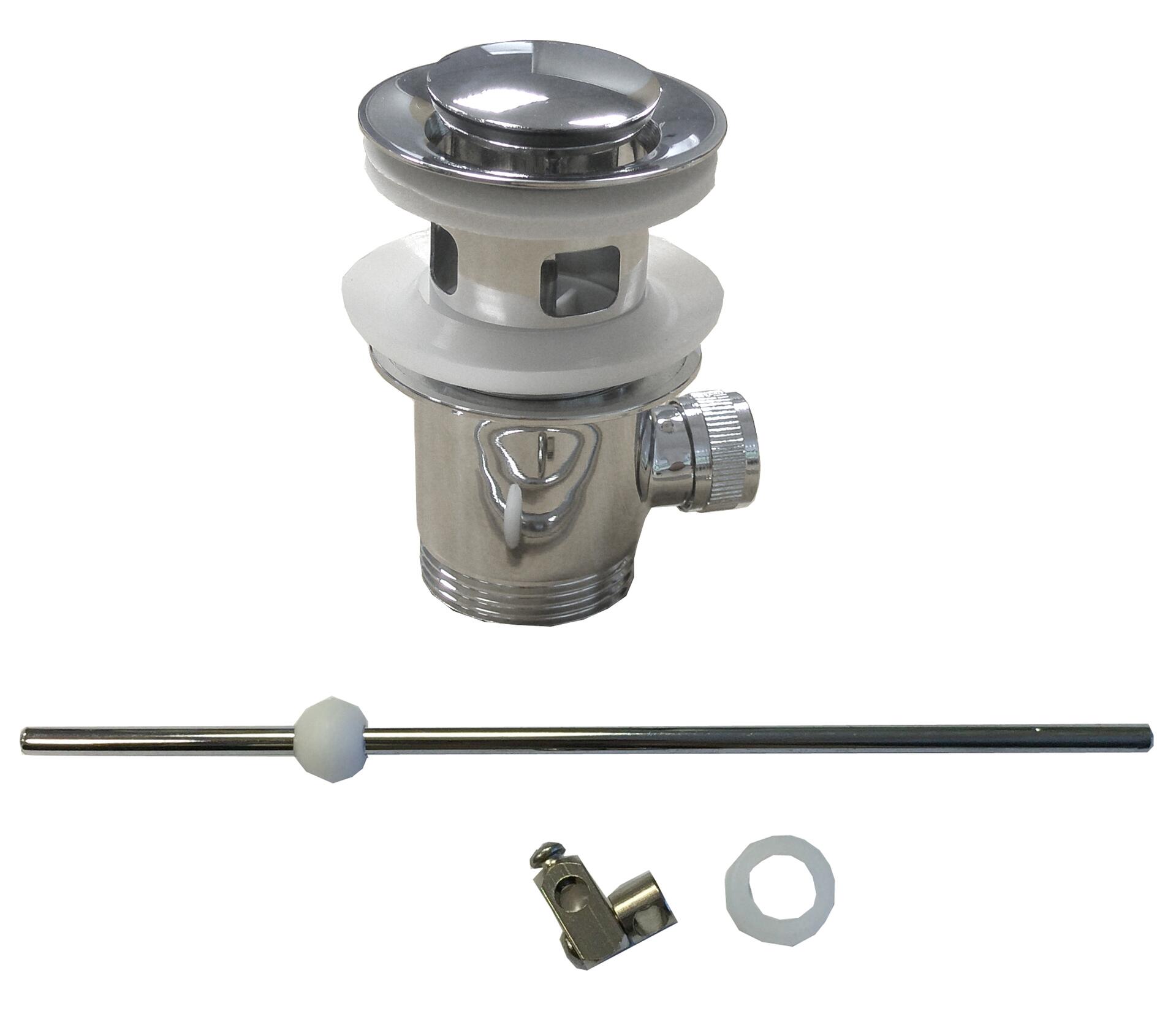 Excentergarnitur "Standard" Messing verchromt, 1 1/4 mit Standard-Excenterstop