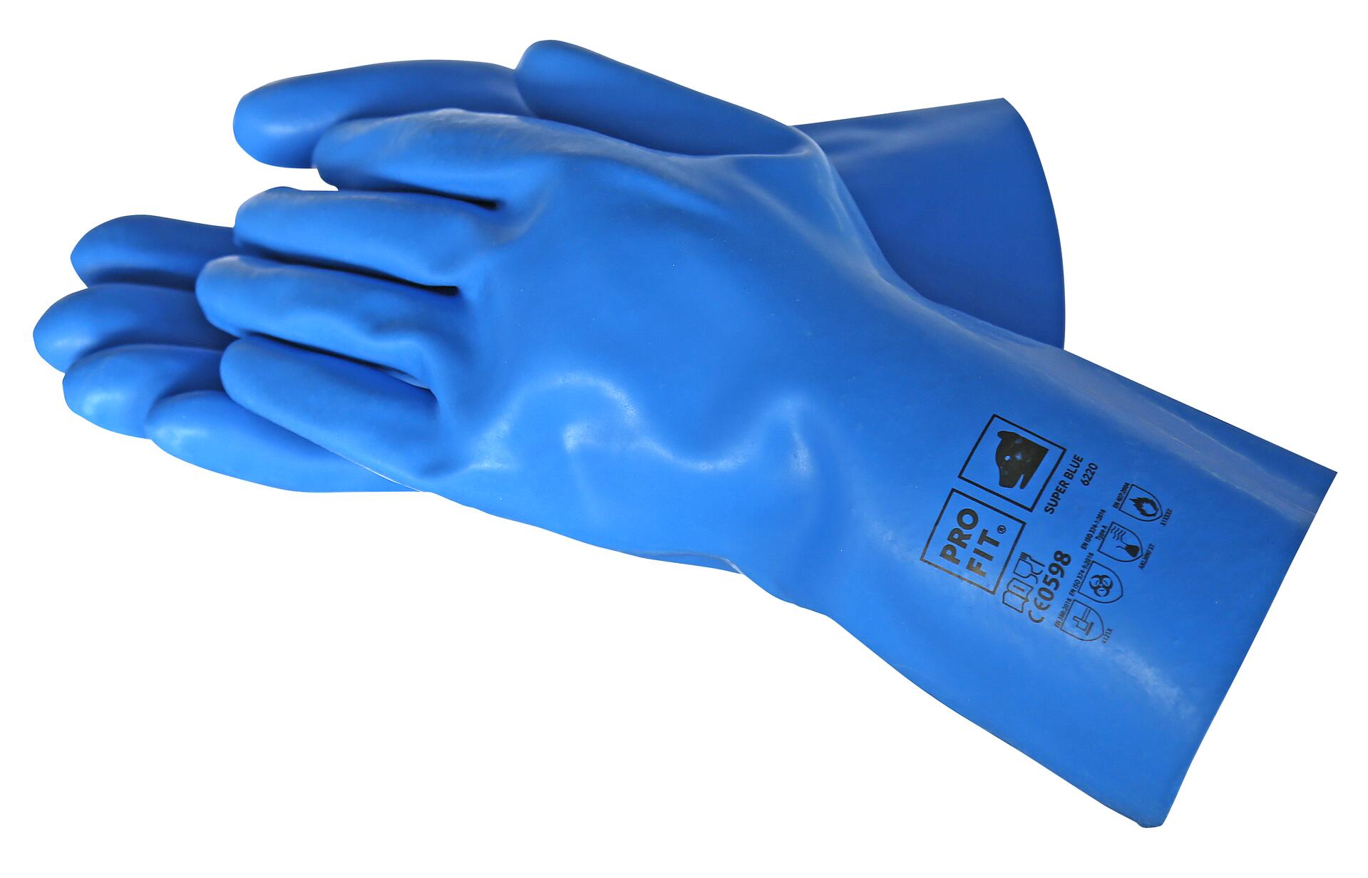 Chemikalienschutzhandschuh Super Blue Gr.10
