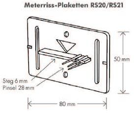 Meterriss-Plakette SK mit Putzpinsel Beutel a 200 St.