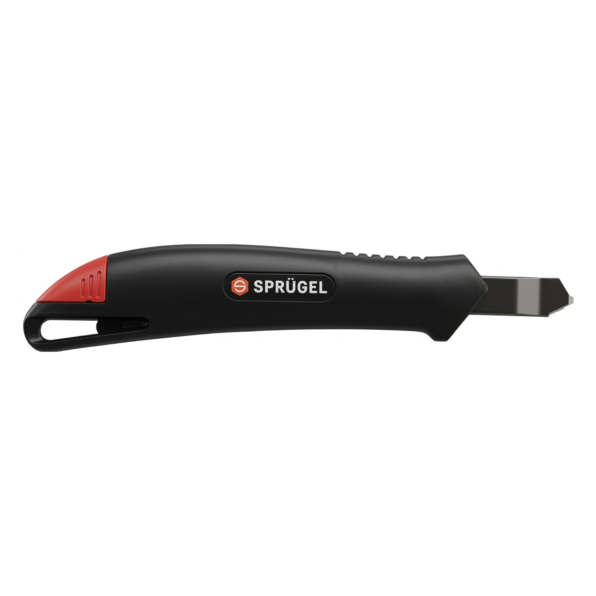 Sprügel Cuttermesser 2K Black Comfort 9 mm rot schwarz Rückseite