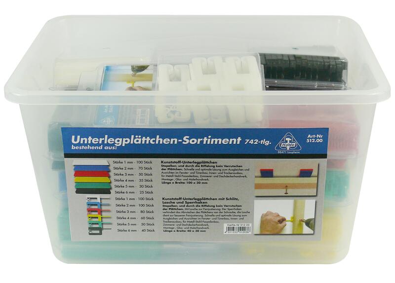 Unterlegplättchen Sortiment gemischt