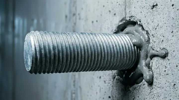 Injektmörtel in einer Bohrung mit Gewindestange