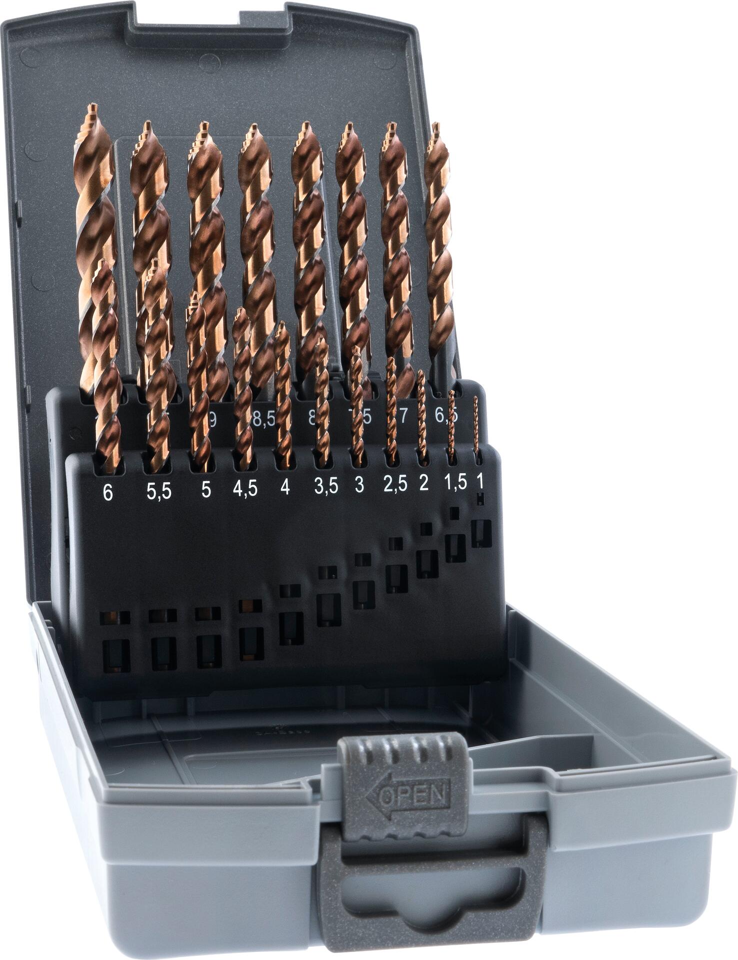 HSS-Co Spiralbohrer-Satz STAIRWAY DIN 338 1 - 10 mm 19-teilig