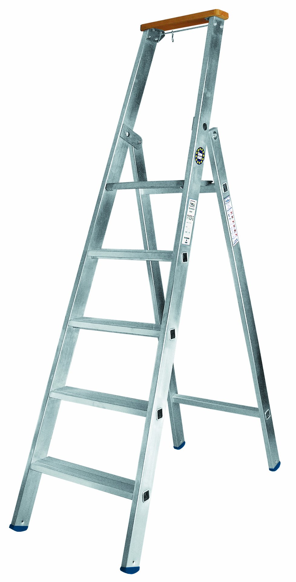 Stufen Stehleiter einseitig Alu