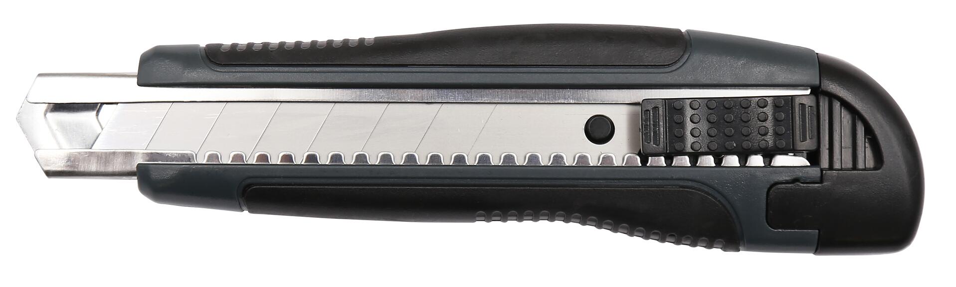Cuttermesser 18 mm 2-K-Griff mit Metallführung