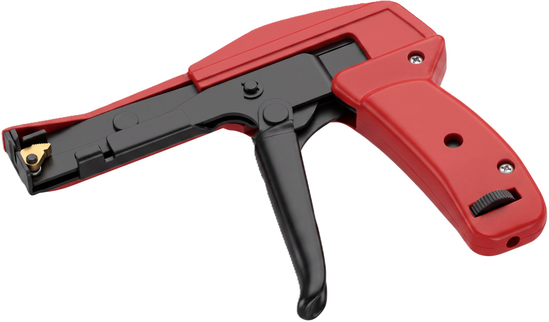 Spann- und Schneidpistole für Kabelbinder rot/schwarz