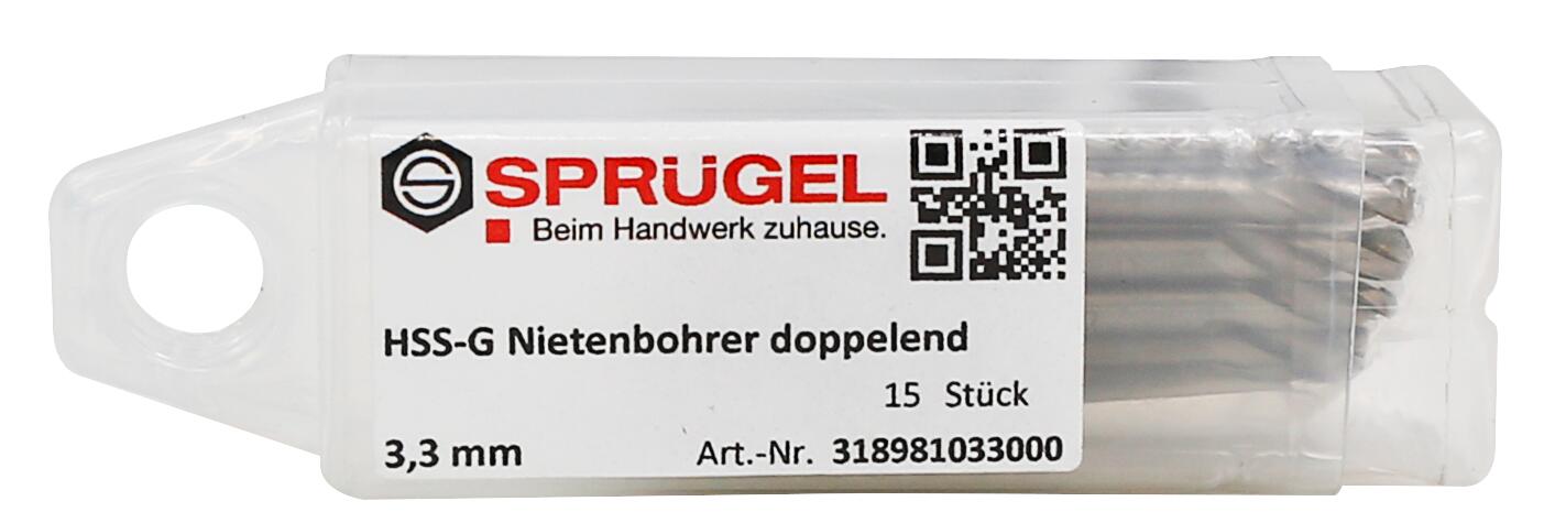 HSS-G Nietenbohrer doppelend 3,0 mm