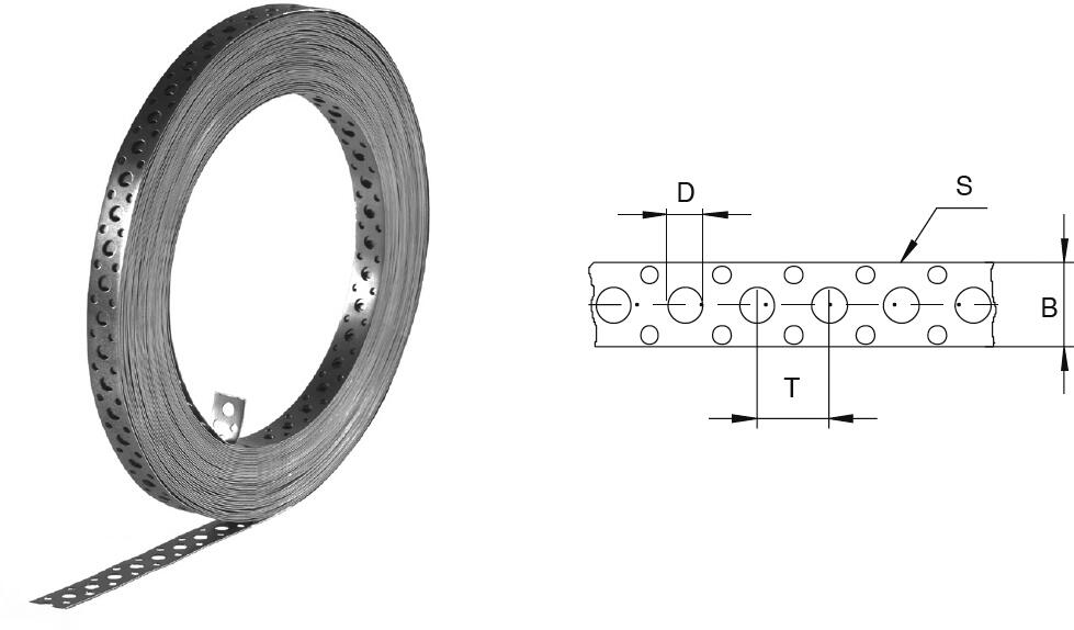 Lochband V2A 1.4016 17x0,75x10.000mm FP + M6 /m