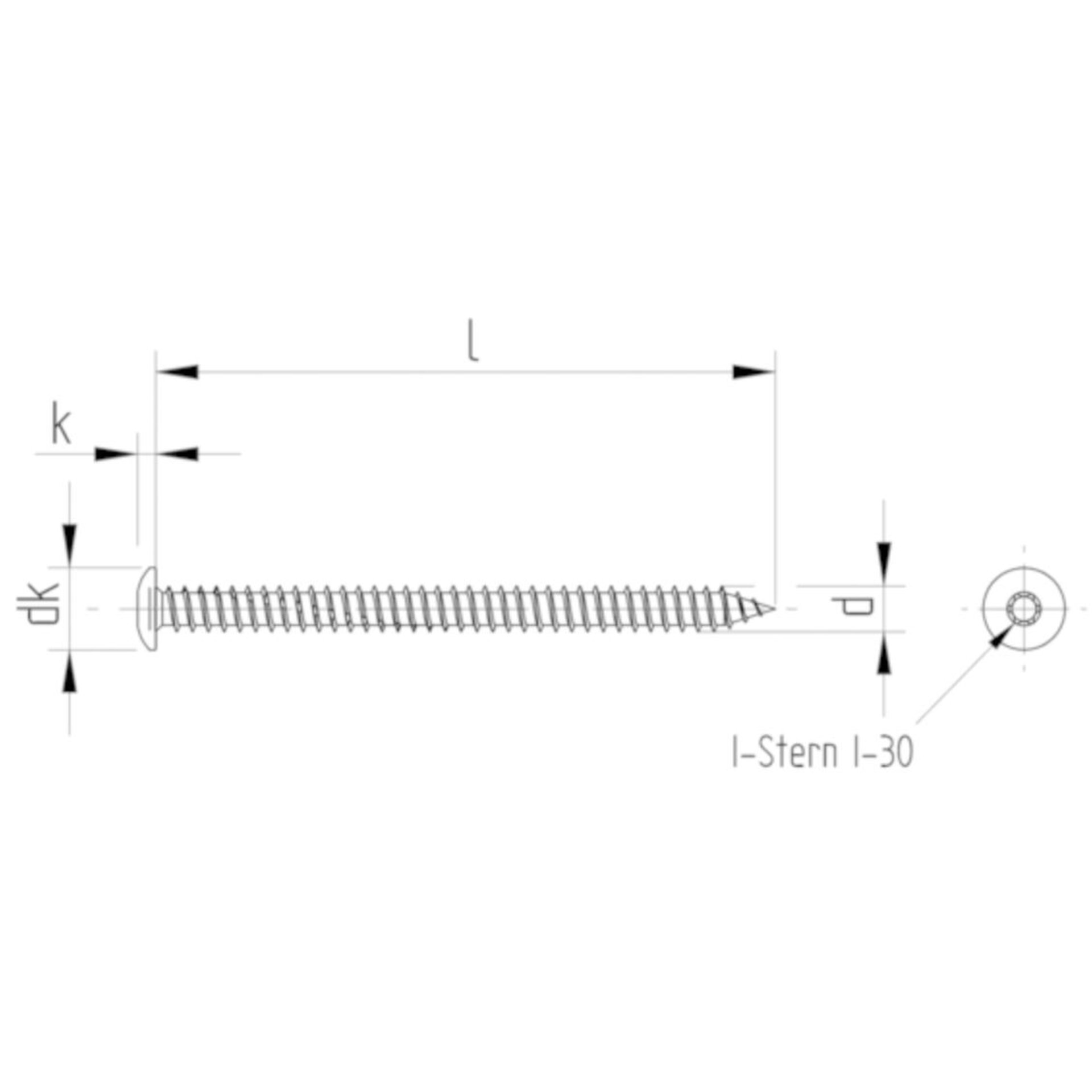 Fensterbauschraube zi 7,5 x 112 Panhead TX30