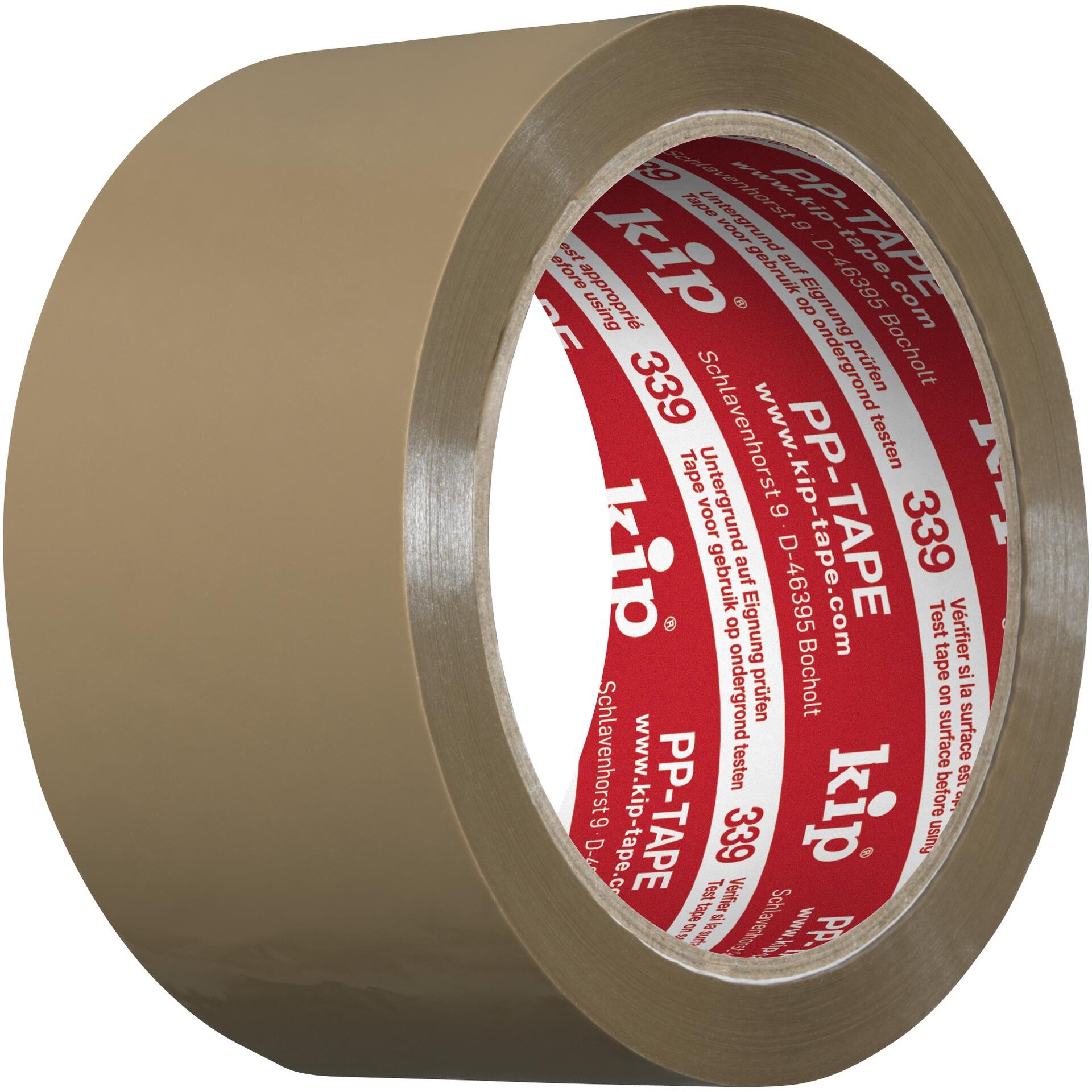 339 Kip Packband – Standard-Qualität, PP braun, 28 50mm x 66m