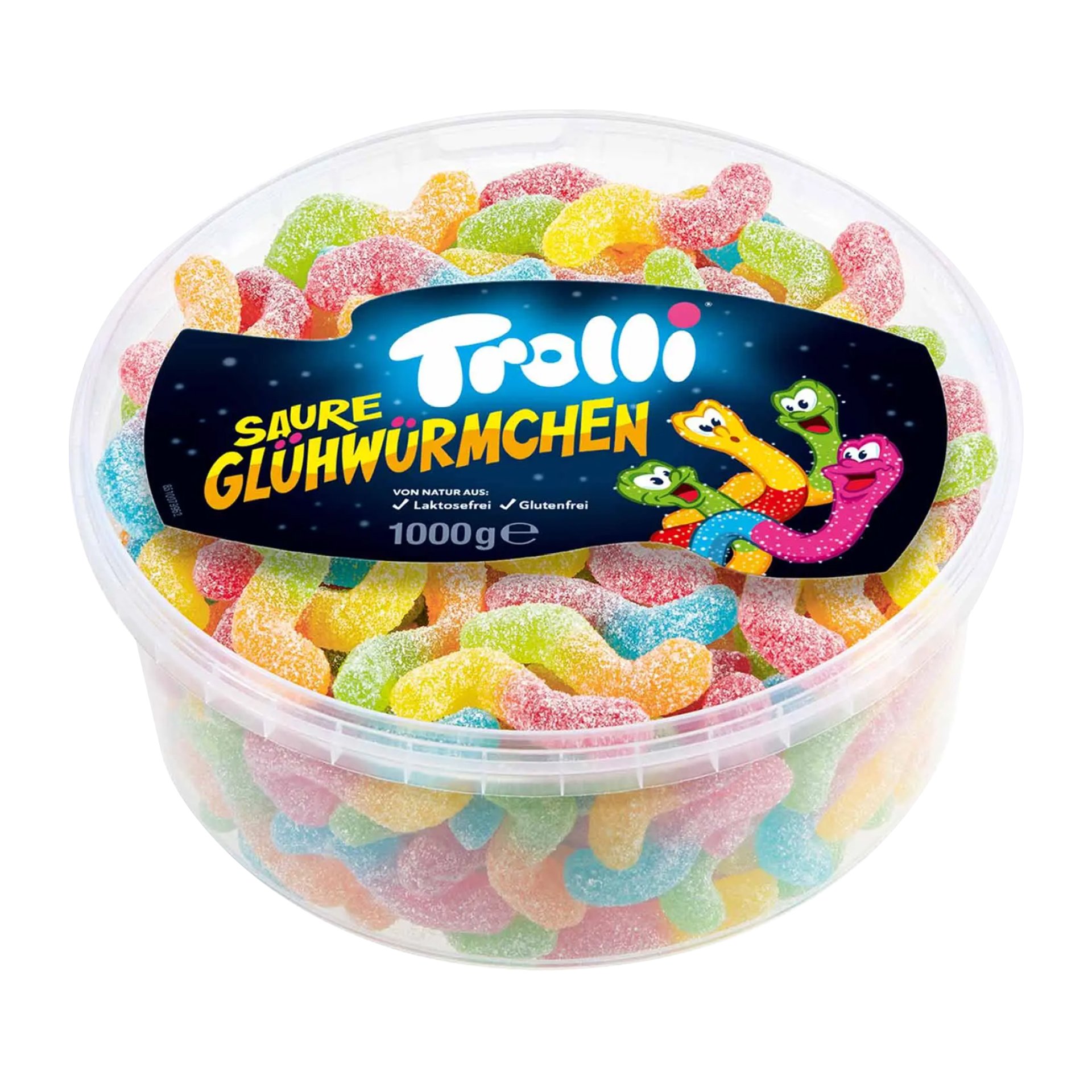 Trolli Saure Glühwürmchen Dose 1kg