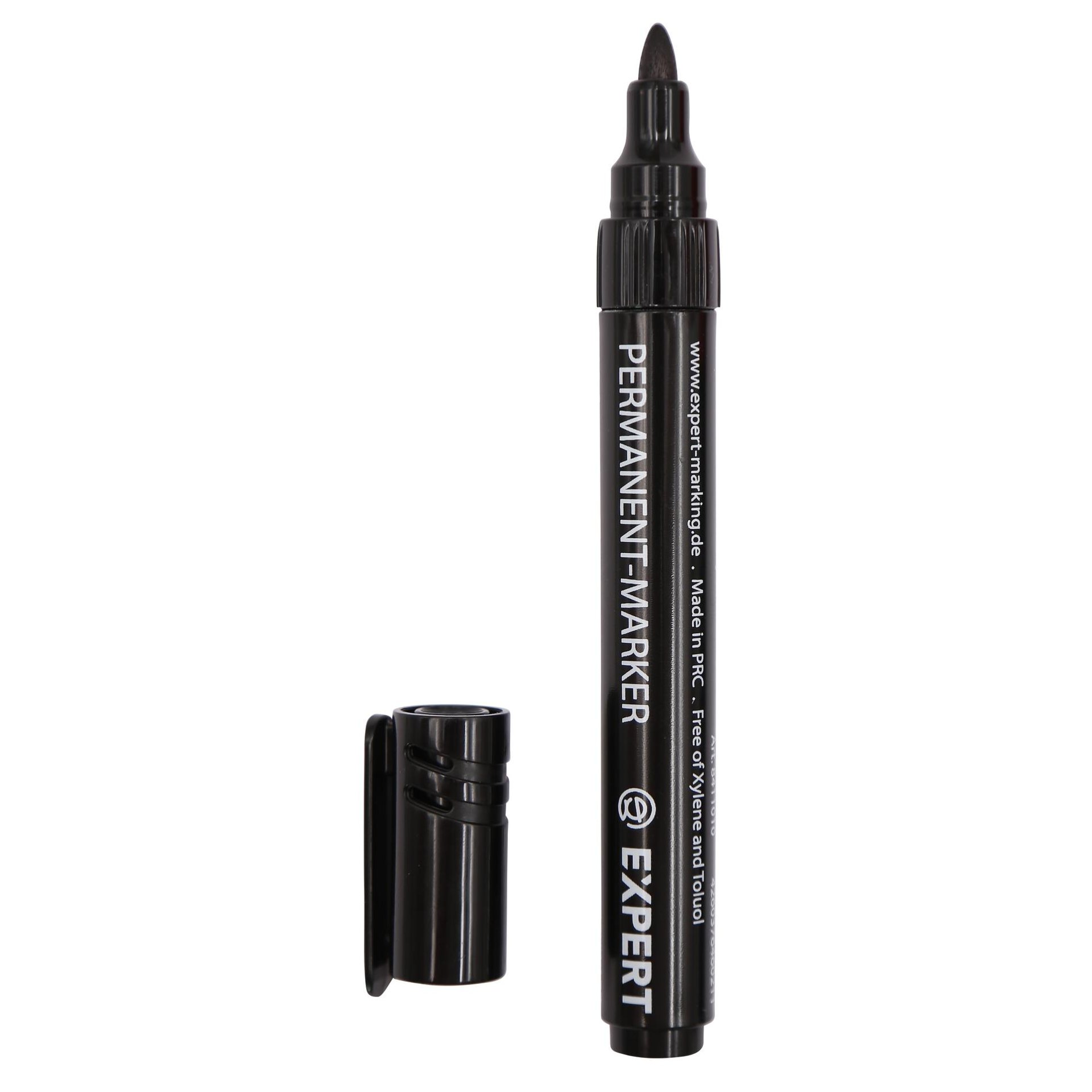 Markierstift schwarz offen