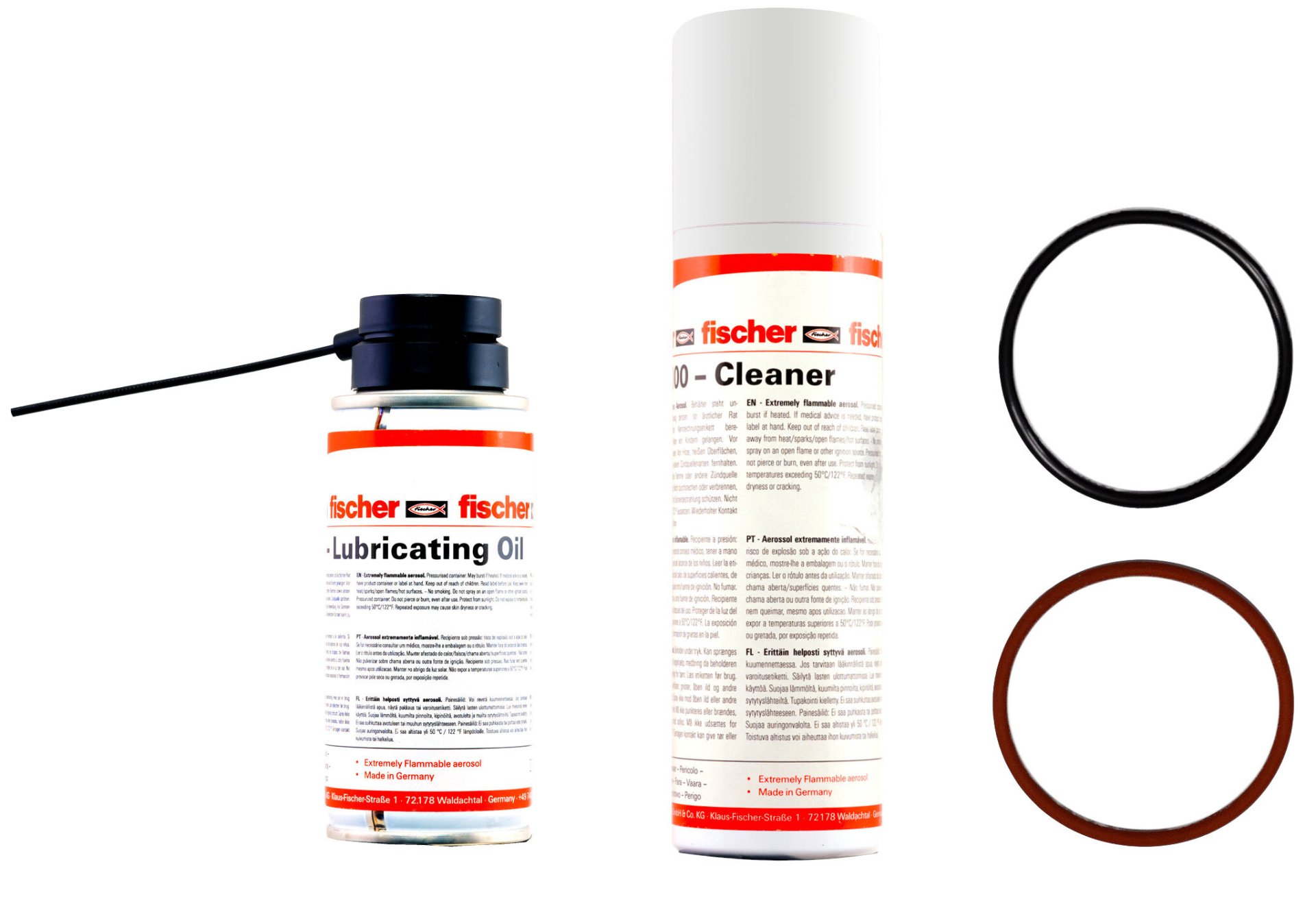 Reinigungsset FGC 100 150 ml Reiniger 100 ml Schmieröl Gummidichtringe
