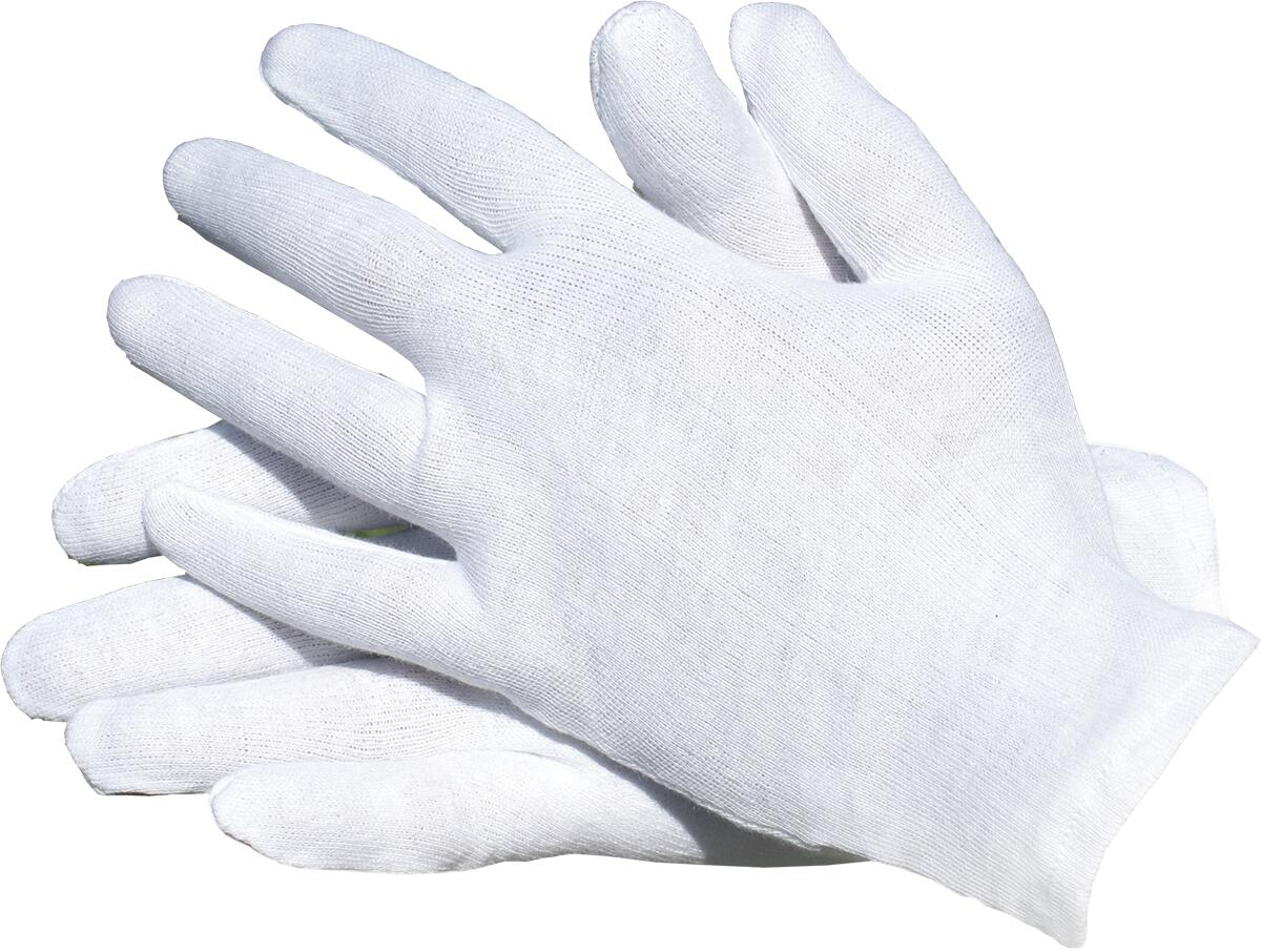 Baumwoll - Handschuhe TRIKOT weiss