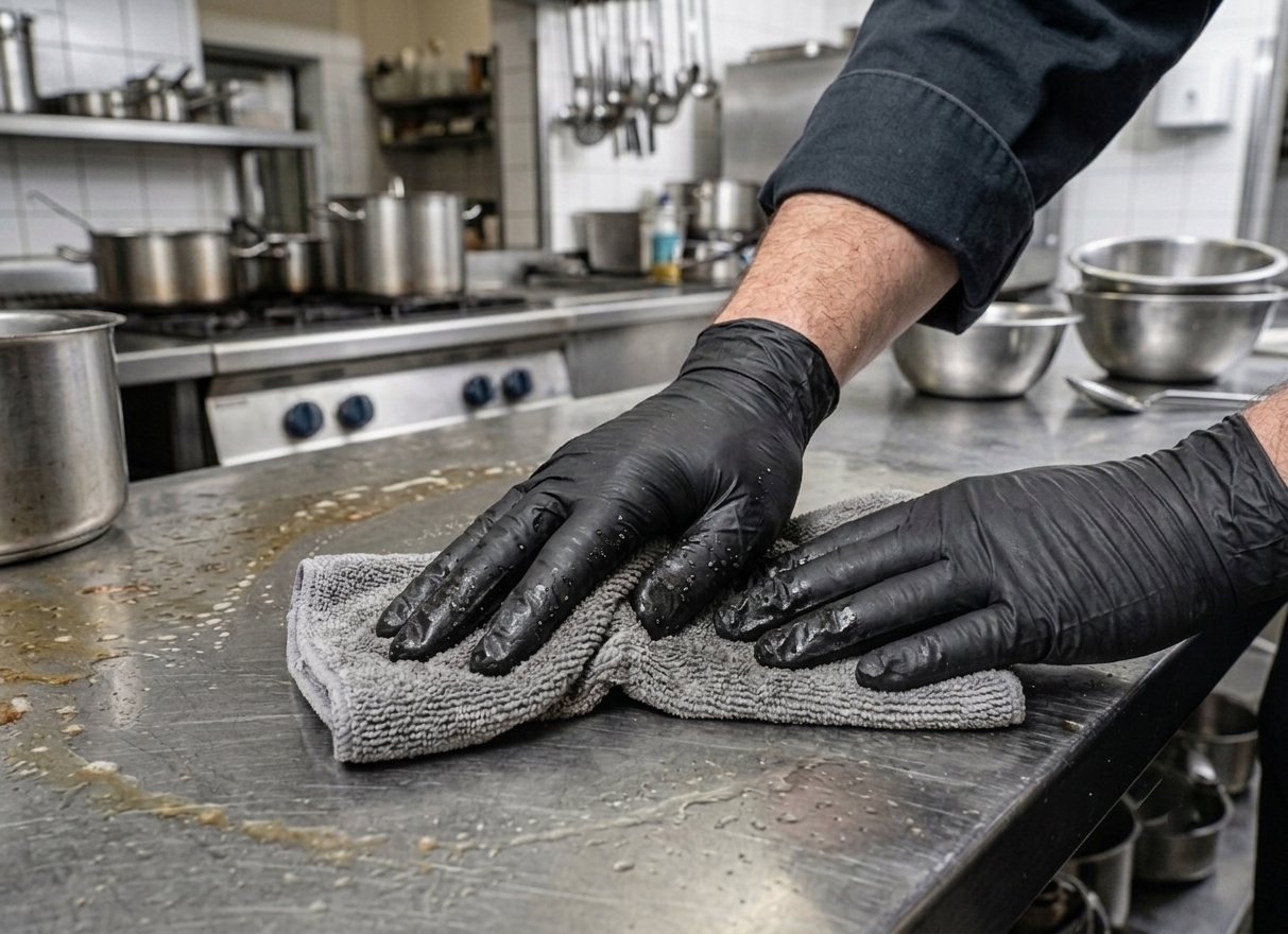 Anwendungsbild Nitril Einmalhandschuhe