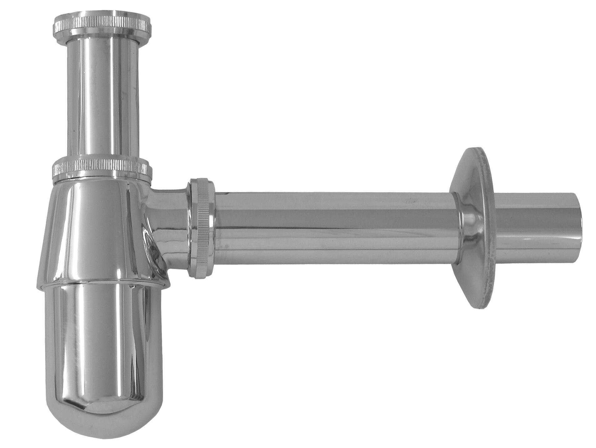Flaschengeruchverschluss "Standard" Messing verchromt, Tasse Ø 50 mm, 1 1/4 x 32