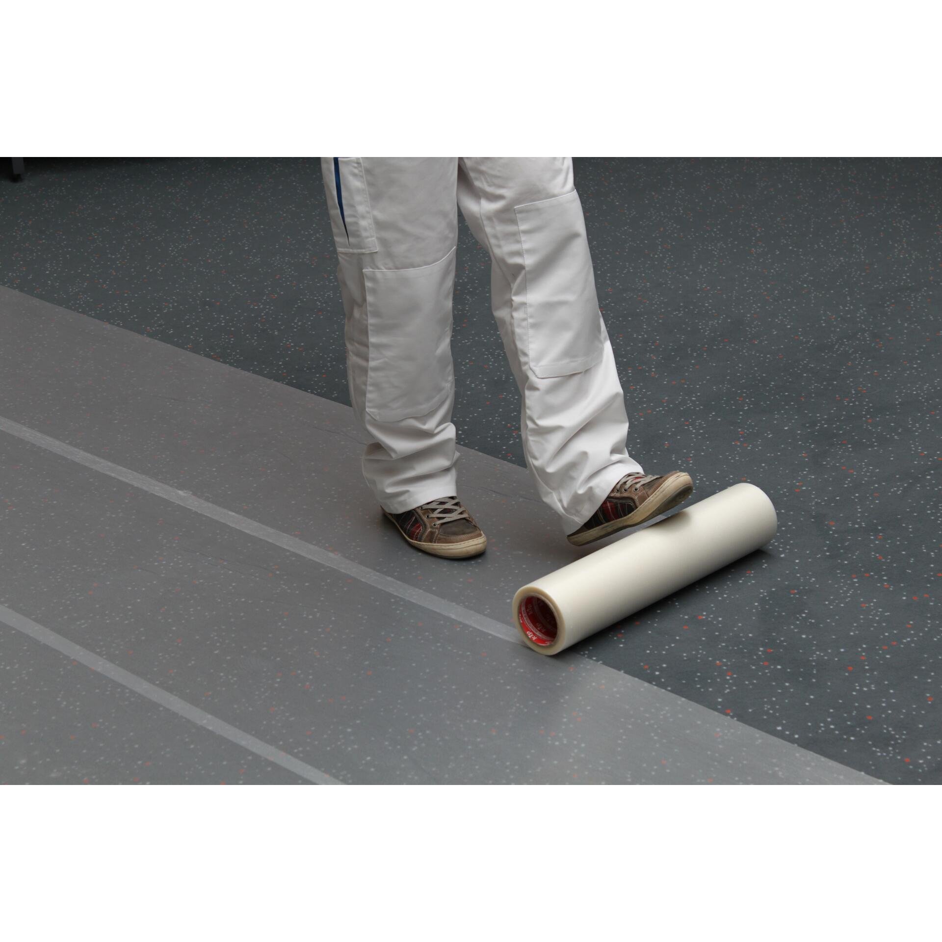 357 Teppichschutzfolie mit außenliegender Klebesei 700mm x 60m