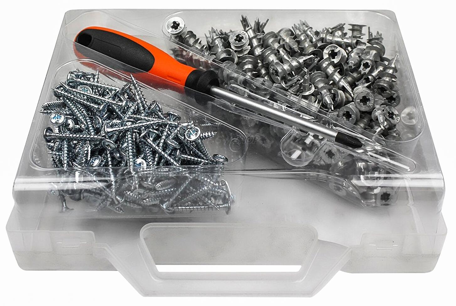 SP - Gipskarton Koffer-Set 200 Dübel + Schraube + Werkzeug
