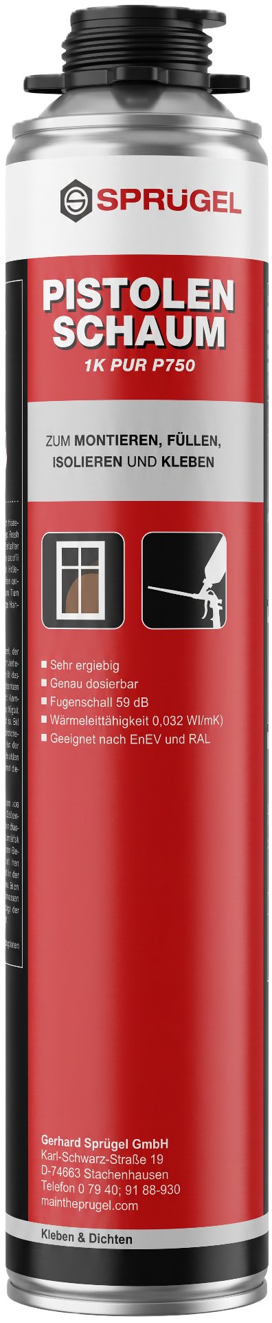 Technikschaum 1K für Pistole PUR 750 ml