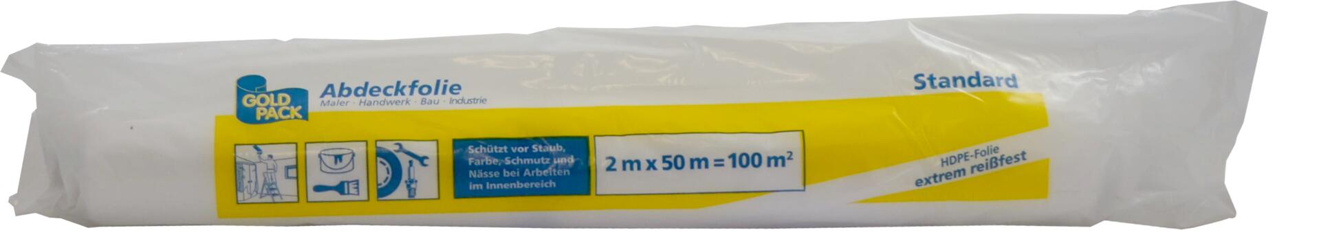 Abdeckfolie 8 mic. 2 m x 50 m (auf Rolle) / 52cm zusammengelegt