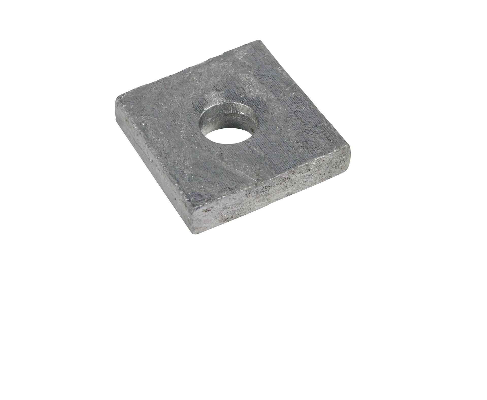 Rechteck-U-Scheiben / Loch 13 mm 40x40x10,0 feuerverzinkt