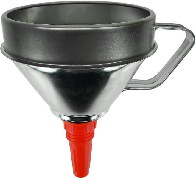 TRICHTER WEIßBLECH 160 MM MIT SIEB 02.342