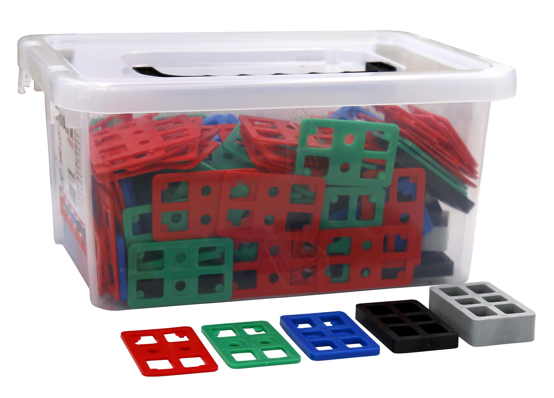 Misch-Box Justierklötze 80x50 mm 140 Stück; Höhen 2-3-5-10-20 mm
