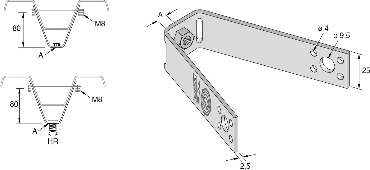TRAPEZBLECHHÄNGER M 10 ZUL.: VdS