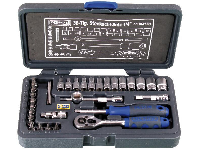 OLSON STECKSCHL.SATZ 1/4Z 36 tlg. 64.036