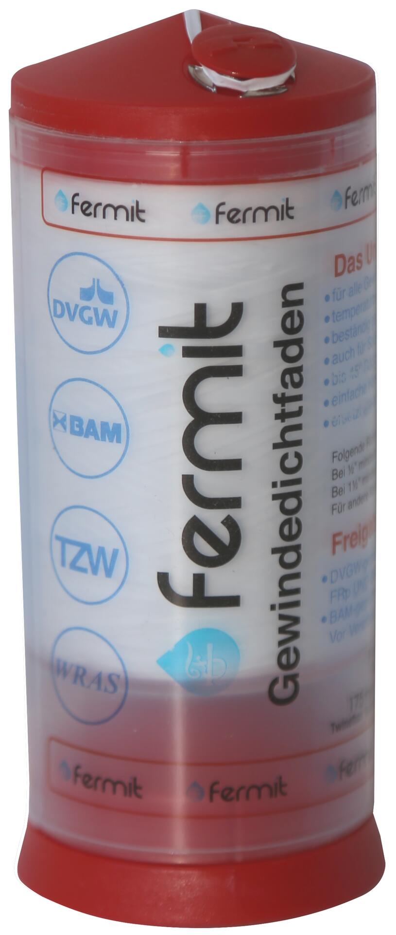 Gewindedichtfaden Fermit 175m (Spenderdose) Heiß-/Kalt-/Trinkwasser, Gas