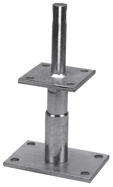 Stützenfuß auf Beton GH 140 mm Einlaßstift, höhenverst. 70
