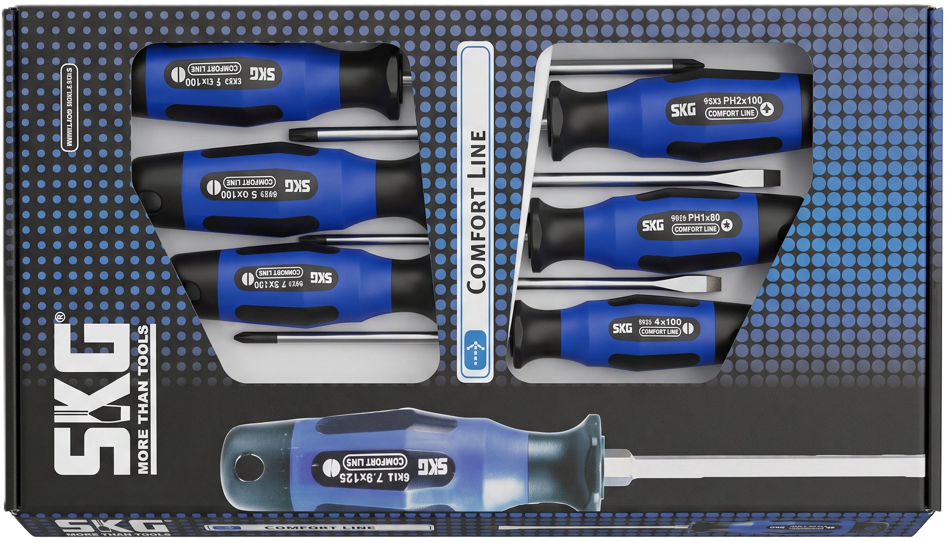 Schraubendreher-Satz LS/PH mit schwarz-blauem 2-K-Heft