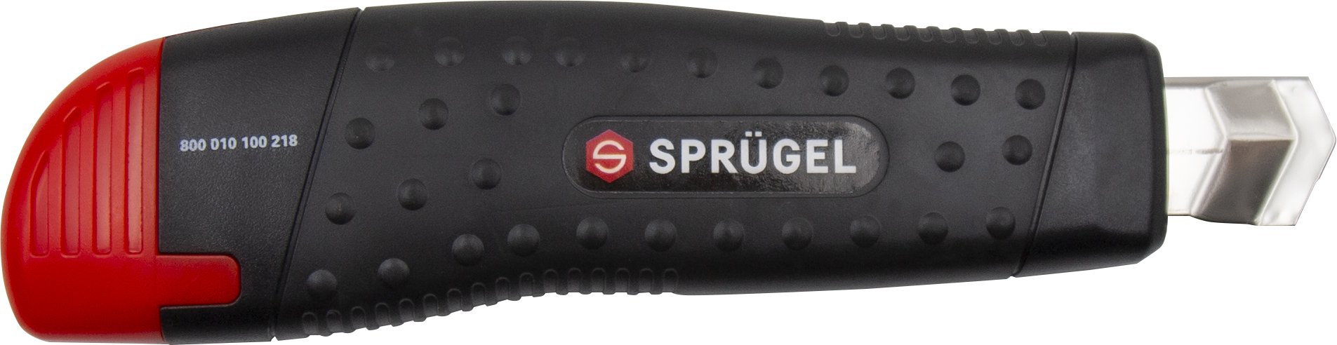 Sprügel Cuttermesser 2K rot schwarz Rückseite