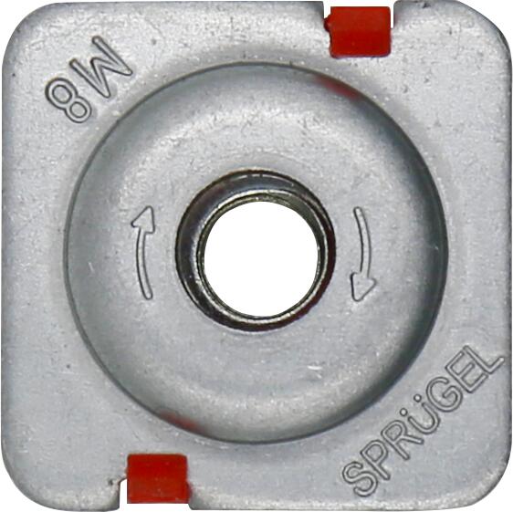 KWIK FIX Schienenmutter M10 f. UNI 0,1,2 + 3