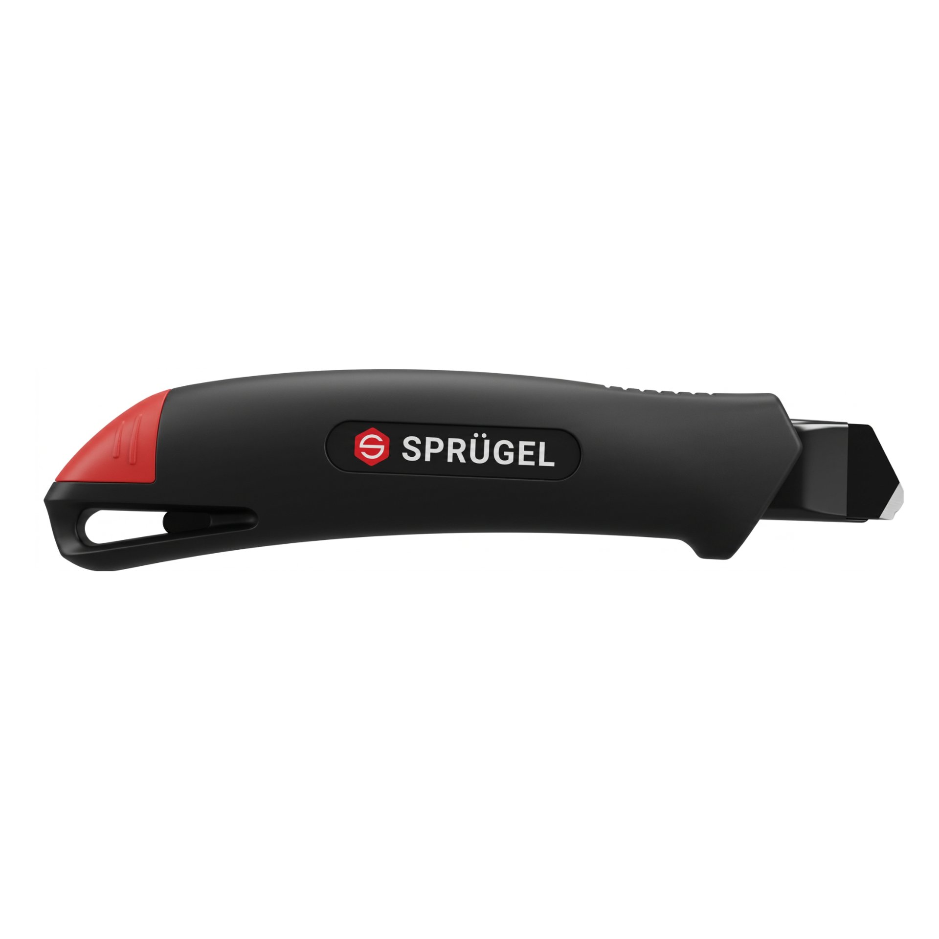 Sprügel Cuttermesser 2K Black Comfort 18 mm rot schwarz Rückseite