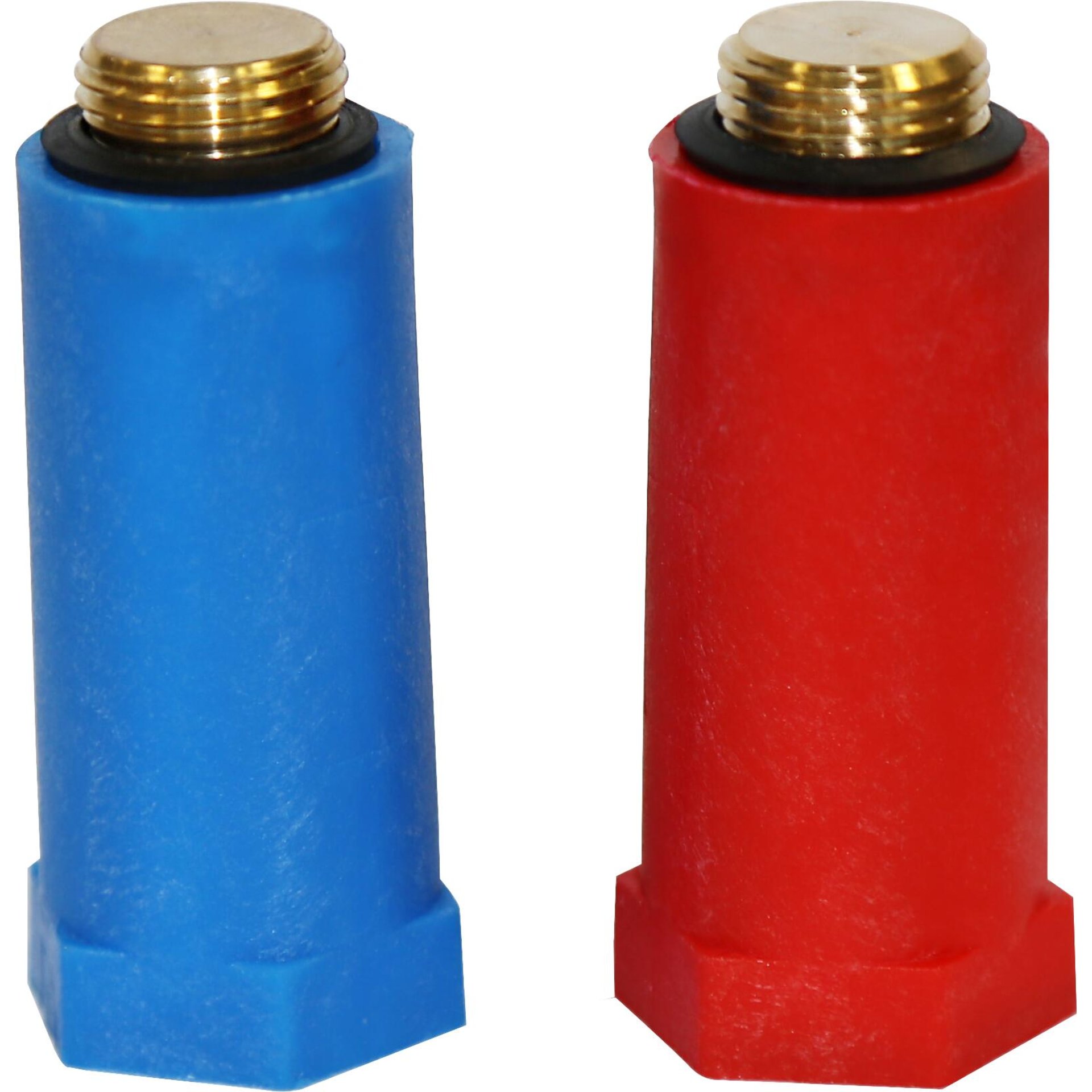 Baustopfen PE, Messing Gew. 3/4" blau Inb.12mm