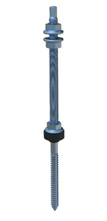Solarstockschraube, Edelstahl M 10 x 180 mm