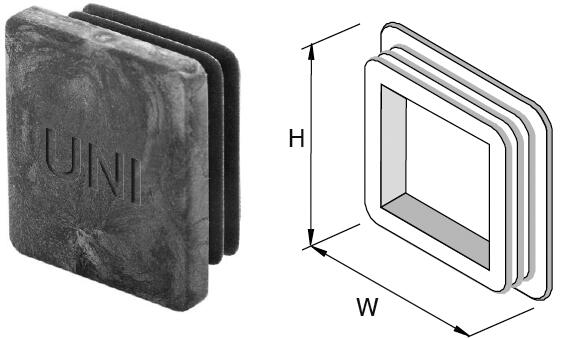 UNI 1 SCHIENEN - ENDABDECKUN FÜR SCHIENEN 30x15 MM/SCHWAR