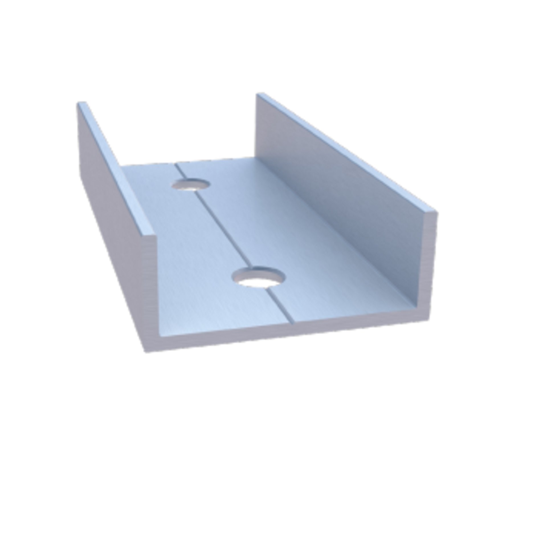 Montageschienenverbinder Steildach 50 x 20 x 100 mm, U-Form, Aluminium