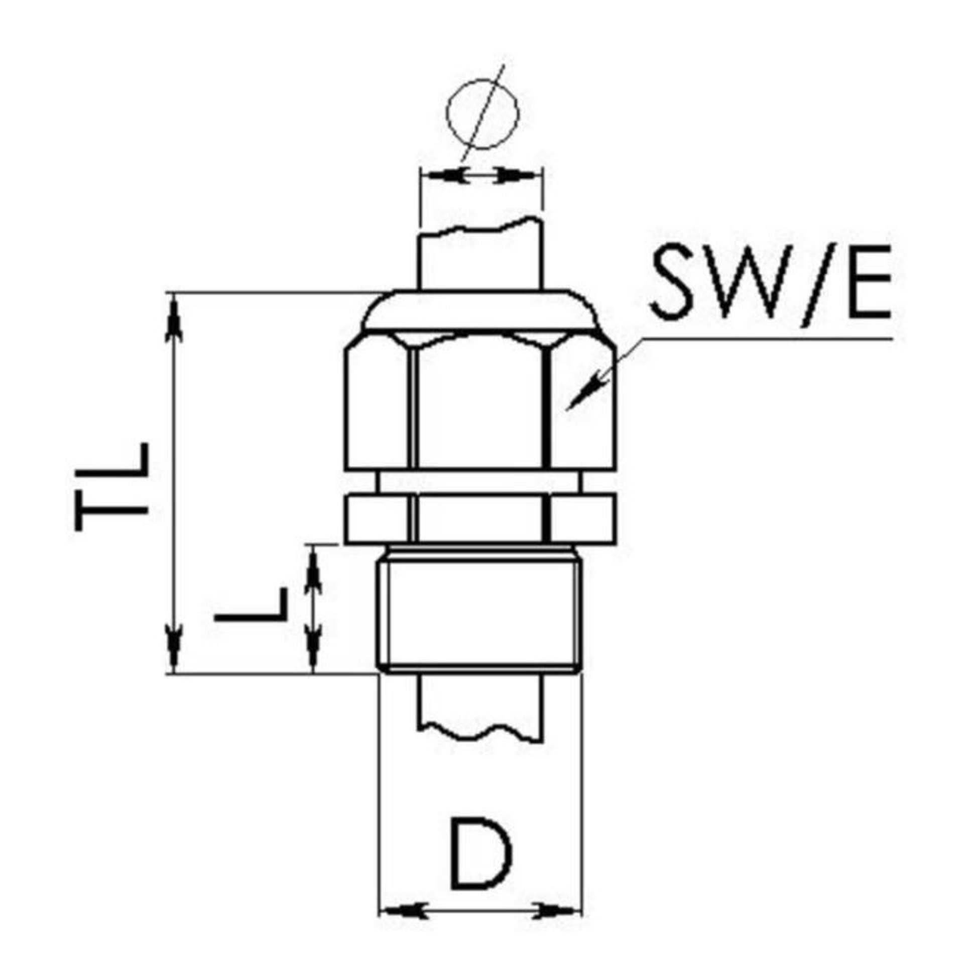 Kabelverschraubung IP68 (Ø 13-21mm) ESKV 32 / RAL 7035