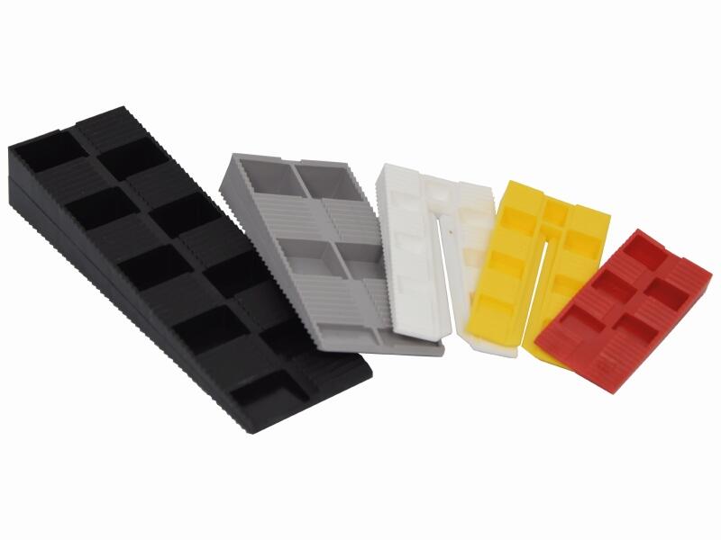 Kusto-Montagekeile-Sortiment je 2 Keile in rot, gelb, weiß, grau, schwarz