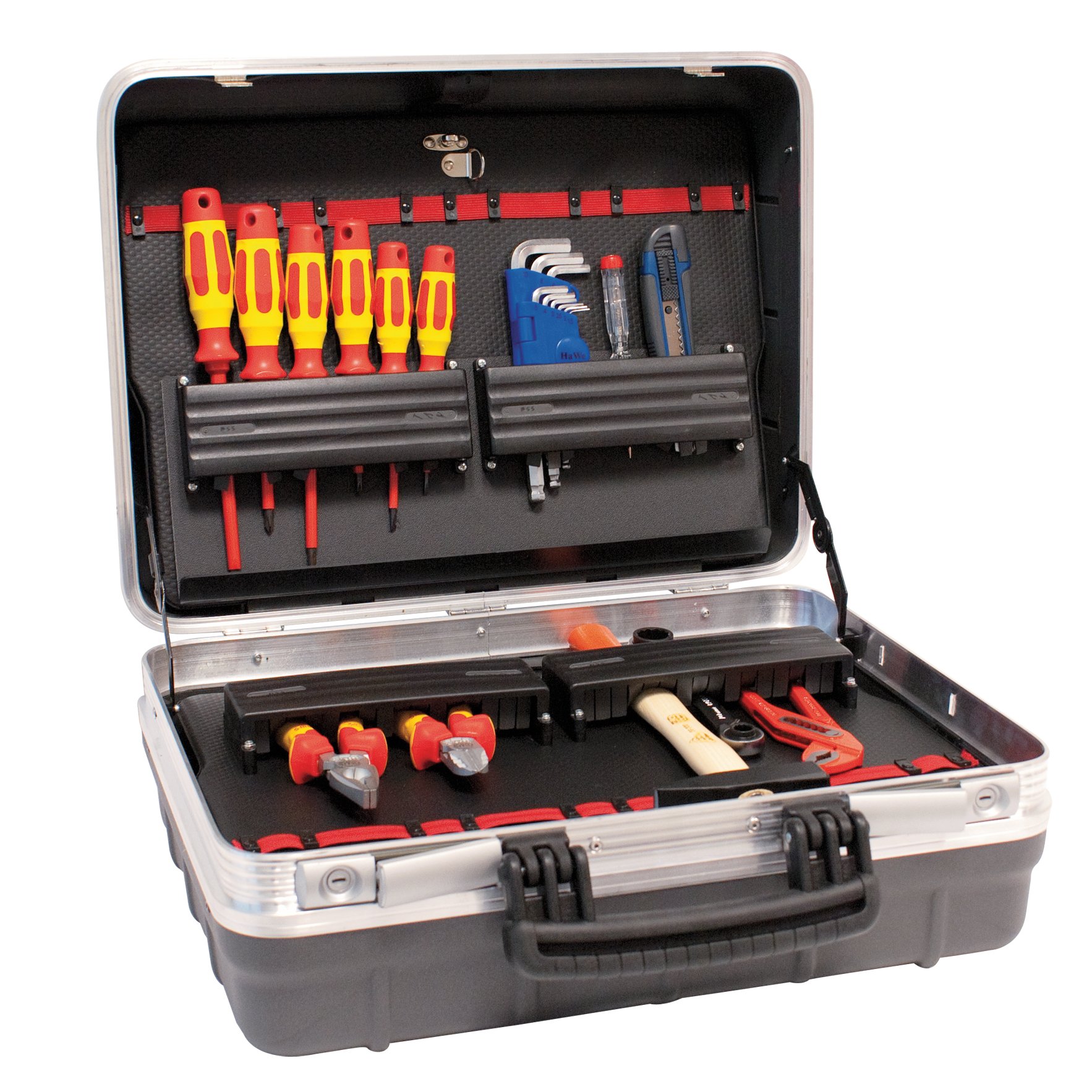 Elektro Werkzeugkoffer ATOMIC komplett bestückt 45 tlg.