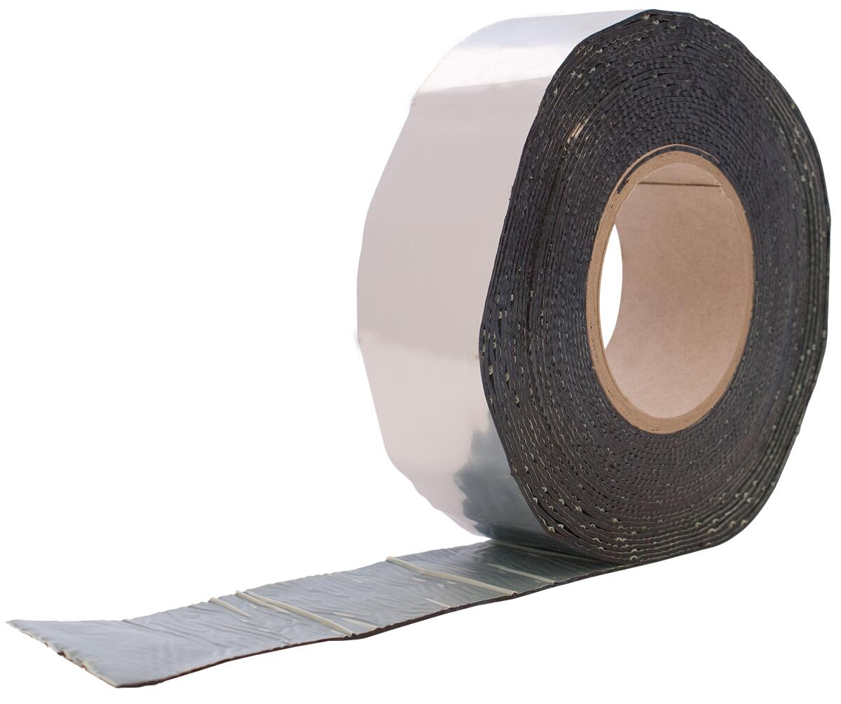 Bitumen - Reparaturband 50 mm Alu-farbig 10 m/Rolle