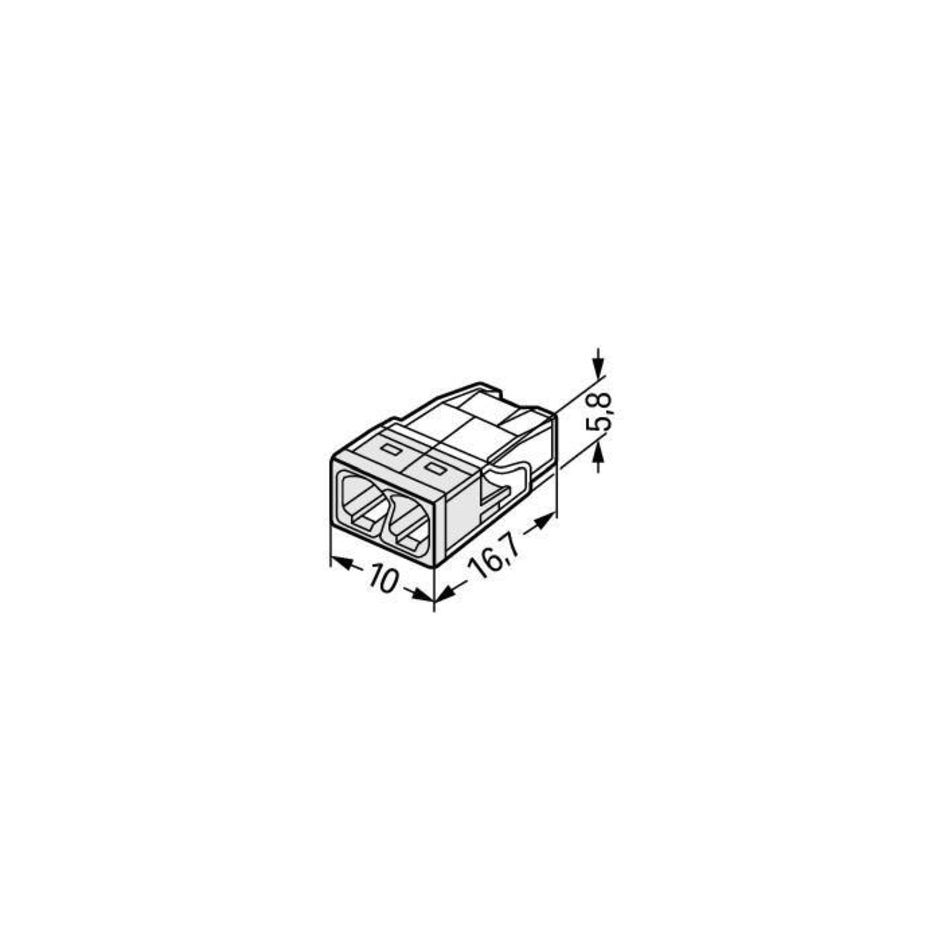 Verbindungsklemme WAGO 2fach 0,5 - 2,5 mm² 2273-202 weiß