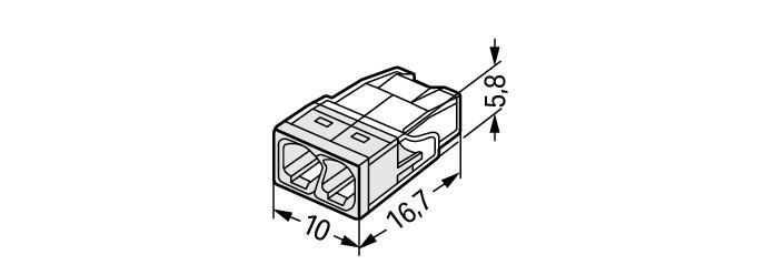 Verbindungsklemme WAGO 2fach 0,5 - 2,5 mm² 2273-202 weiß